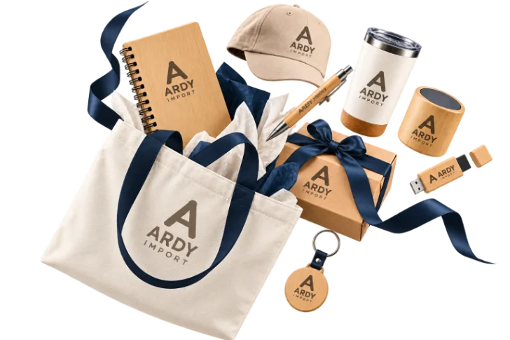 Kit corporativo ARDY: caja, tomatodo y cuaderno